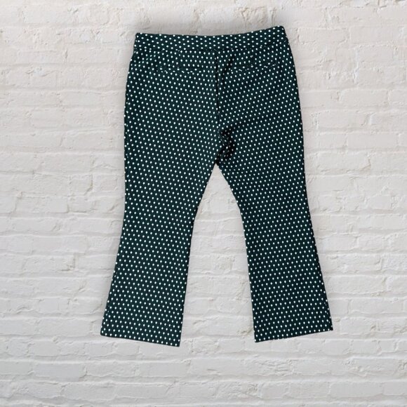 ANTHROPOLOGIE Cantonieer Loire Green Motif Charlie Crop Flare Trousers Pants 10P - Picture 5 of 7